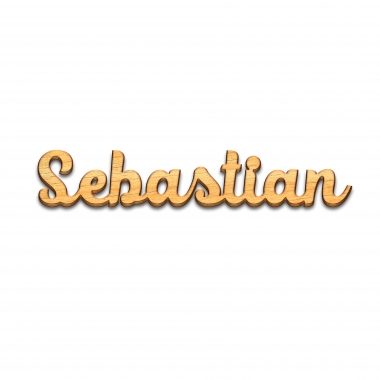 Decor nume Sebastian debitat laser
